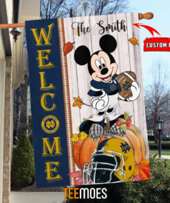 NCAA Notre Dame Fighting Irish Custom Name Mickey House Flag