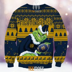 Alternative view of NCAA Notre Dame Fighting Irish The Old Grinch Ugly Christmas Sweater