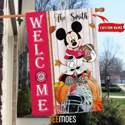 NCAA Ohio State Buckeyes Custom Name Mickey House Flag