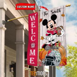 Alternative view of NCAA Ohio State Buckeyes Custom Name Mickey House Flag