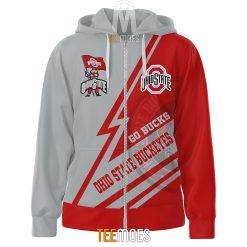 Alternative view of NCAA Ohio State Buckeyes Go Bucks Zip Up Hoodie