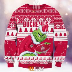 Alternative view of NCAA Ohio State Buckeyes The Old Grinch Ugly Christmas Sweater