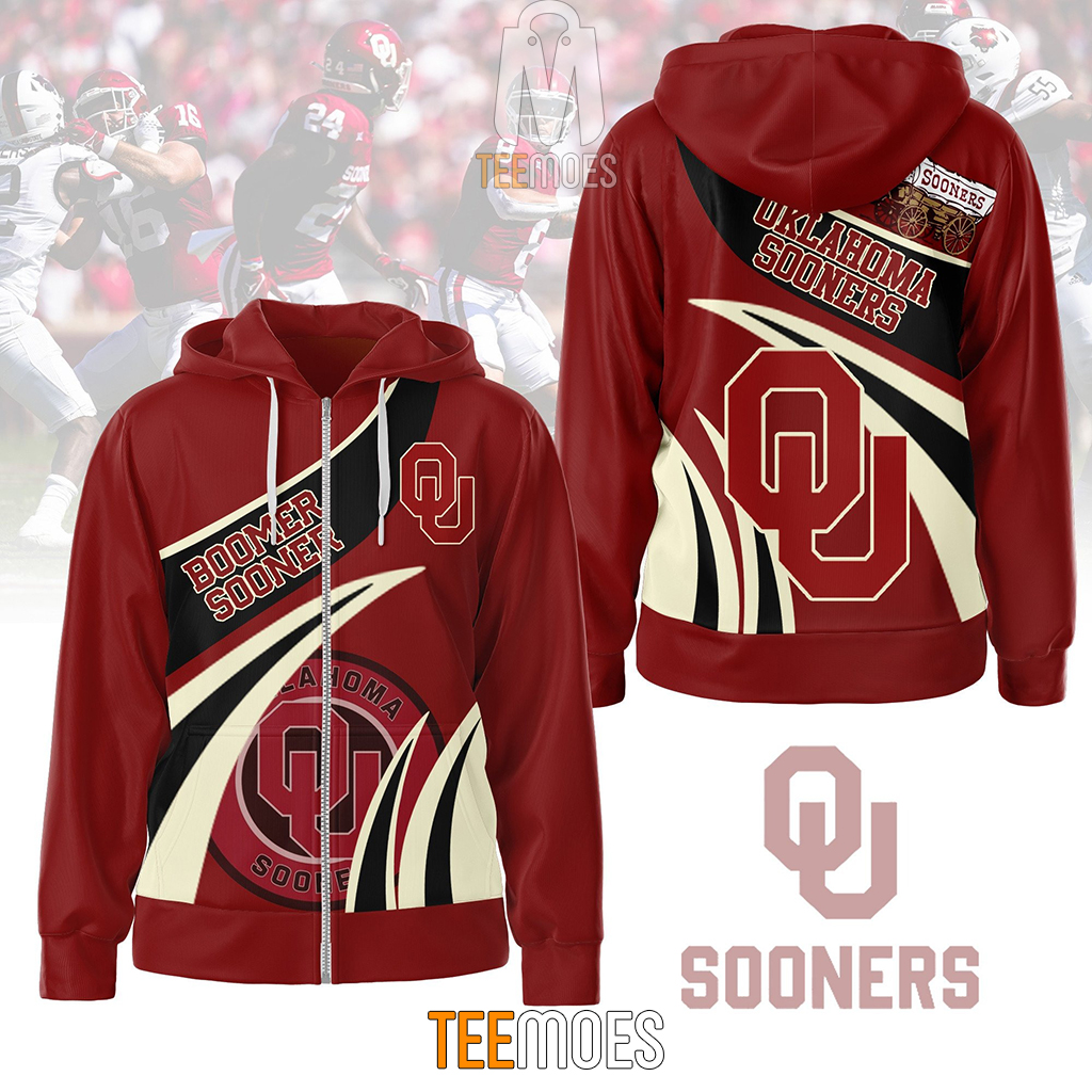 NCAA Oklahoma Sooners Boomer Sooner Zip Up Hoodie