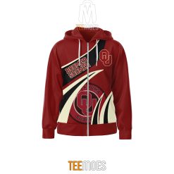Alternative view of NCAA Oklahoma Sooners Boomer Sooner Zip Up Hoodie
