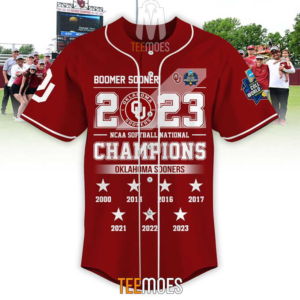NCAA Oklahoma Sooners Champions 2023 Baseball Jersey