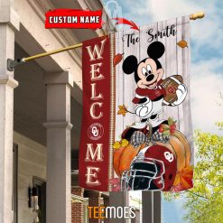 Alternative view of NCAA Oklahoma Sooners Custom Name Mickey House Flag
