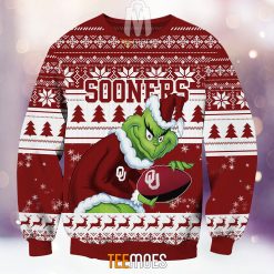 Alternative view of NCAA Oklahoma Sooners The Old Grinch Ugly Christmas Sweater