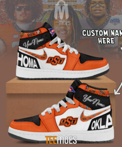 NCAA Oklahoma State Cowboys Custom Name Air Jordan 1 High Sneakers