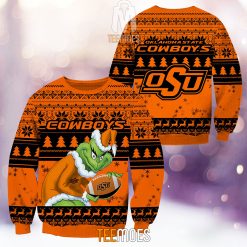 NCAA Oklahoma State Cowboys The Old Grinch Ugly Christmas Sweater