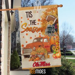 Alternative view of NCAA Ole Miss Rebels Fall Tis The Season House Flag