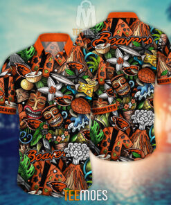 NCAA Oregon State Beavers Flower Pattern Hawaiian Shirt