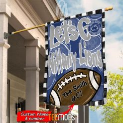 NCAA Penn State Nittany Lions Custom Name Number Let's Go Nittany Lions House Flag