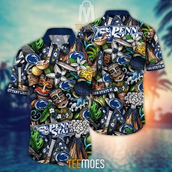 NCAA Penn State Nittany Lions Flower Pattern Hawaiian Shirt