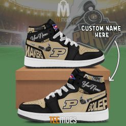 NCAA Purdue Boilermakers Custom Name Air Jordan 1 High Sneakers