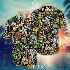 NCAA Purdue Boilermakers Flower Pattern Hawaiian Shirt