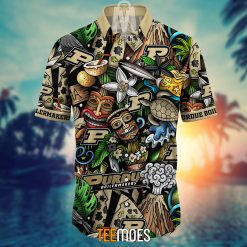 Alternative view of NCAA Purdue Boilermakers Flower Pattern Hawaiian Shirt