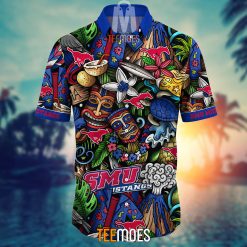 Alternative view of NCAA SMU Mustangs Flower Pattern Hawaiian Shirt
