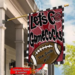 NCAA South Carolina Gamecocks Custom Name Number Let's Go Gamecocks House Flag