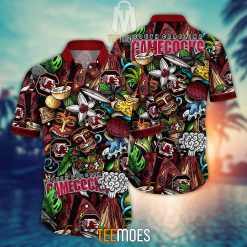 NCAA South Carolina Gamecocks Flower Pattern Hawaiian Shirt
