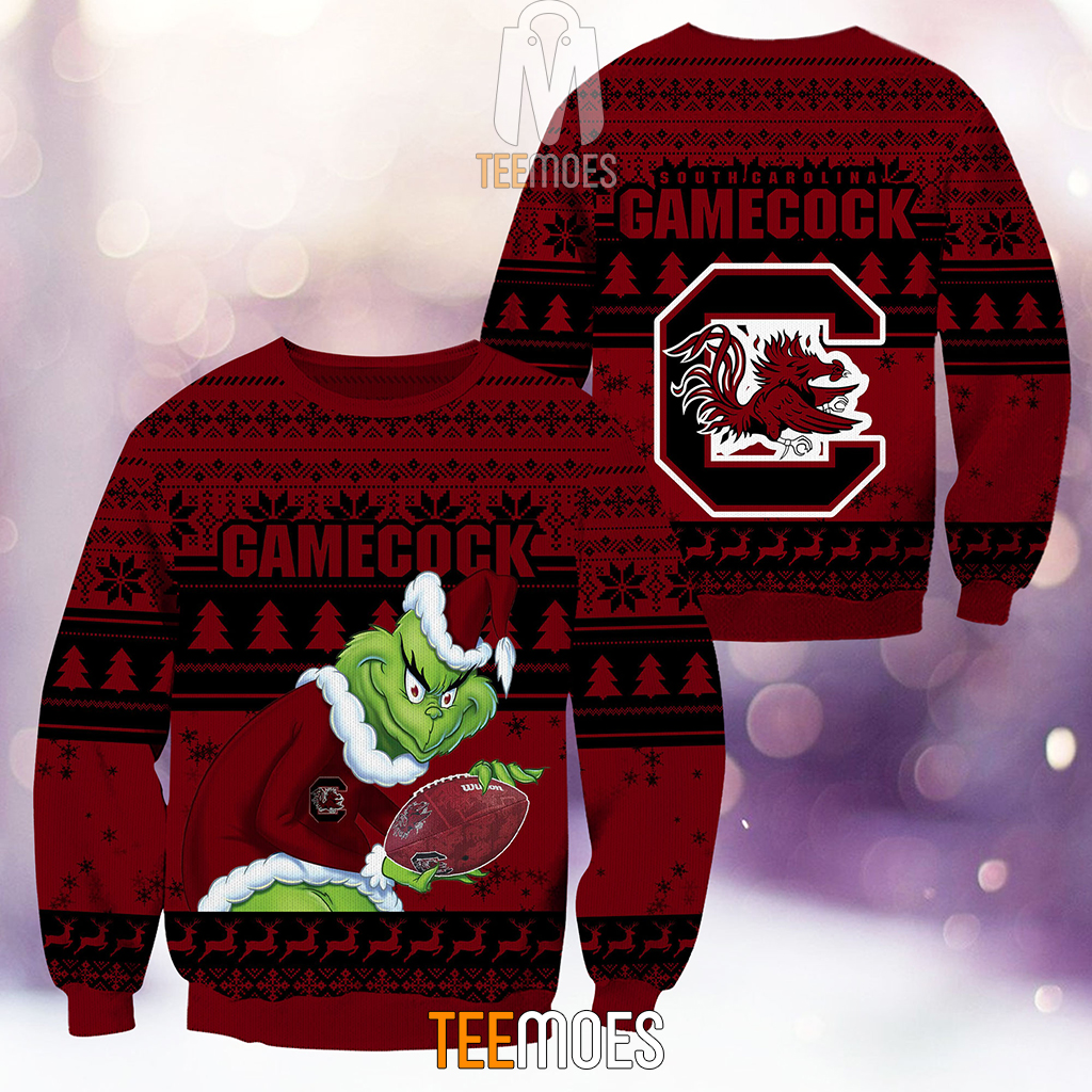 NCAA South Carolina Gamecocks The Old Grinch Ugly Christmas Sweater