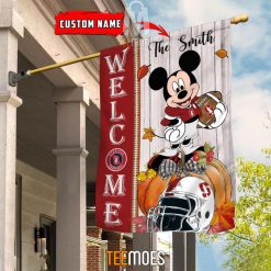 Alternative view of NCAA Stanford Cardinal Custom Name Mickey House Flag