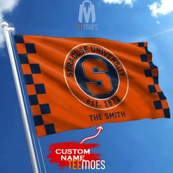 Alternative view of NCAA Syracuse Orange Custom Name Garden House Flag