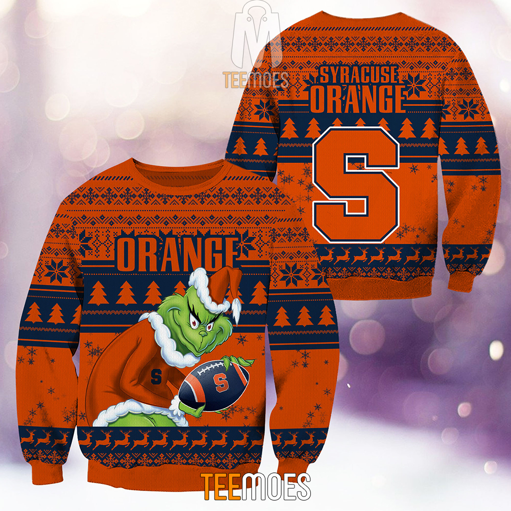 NCAA Syracuse Orange The Old Grinch Ugly Christmas Sweater