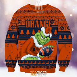 Alternative view of NCAA Syracuse Orange The Old Grinch Ugly Christmas Sweater