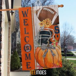 Alternative view of NCAA Syracuse Orange Welcome Garden House Flag