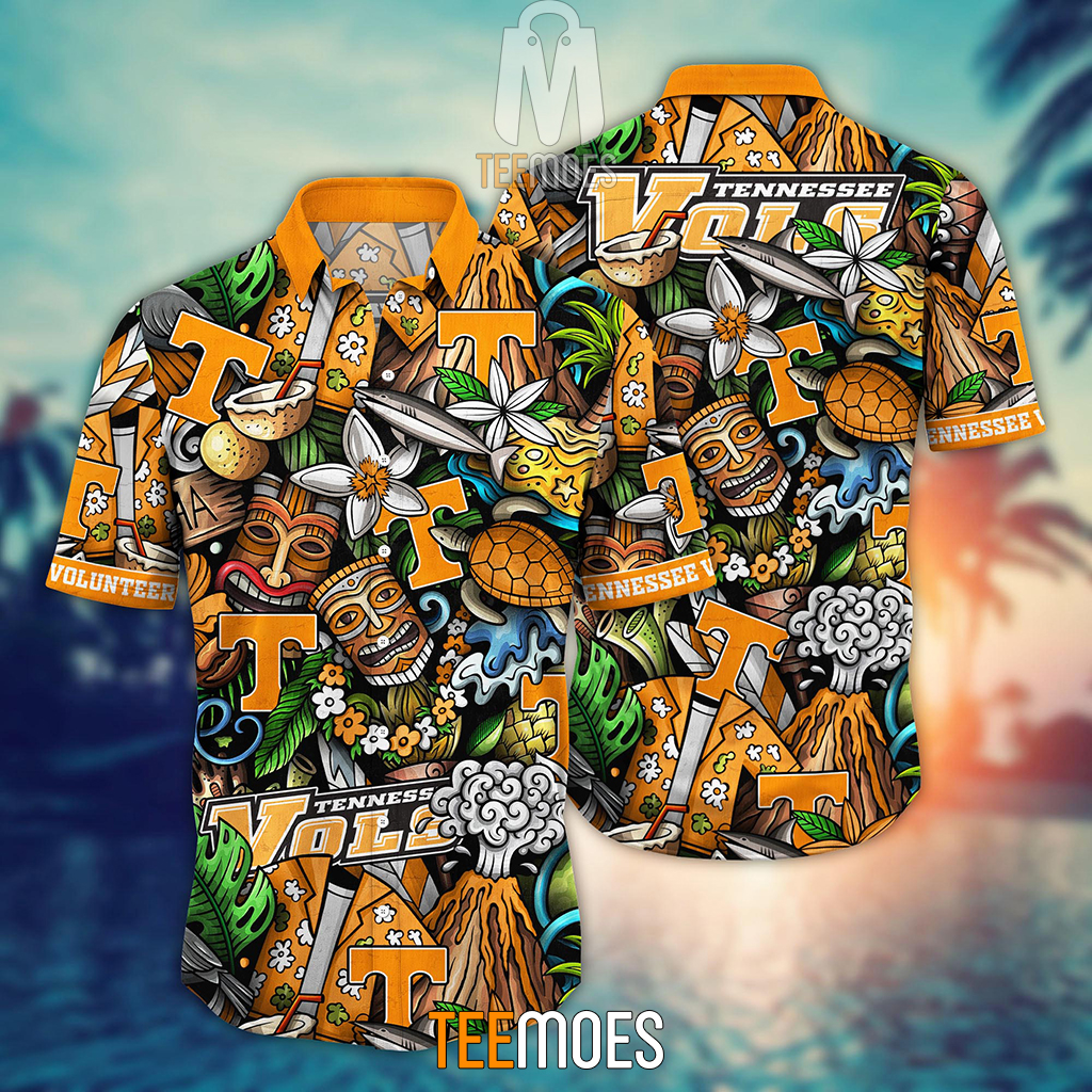 NCAA Tennessee Volunteers Flower Pattern Hawaiian Shirt