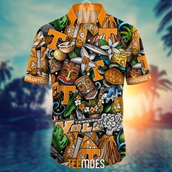 Alternative view of NCAA Tennessee Volunteers Flower Pattern Hawaiian Shirt