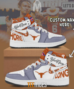 NCAA Texas Longhorns Custom Name Air Jordan 1 High Sneakers
