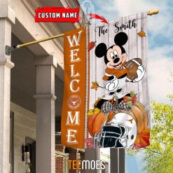 Alternative view of NCAA Texas Longhorns Custom Name Mickey House Flag