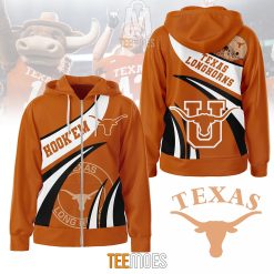 NCAA Texas Longhorns Hook’em Zip Up Hoodie