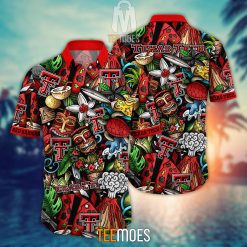 NCAA Texas Tech Red Raiders Flower Pattern Hawaiian Shirt