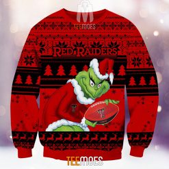 Alternative view of NCAA Texas Tech Red Raiders The Old Grinch Ugly Christmas Sweater
