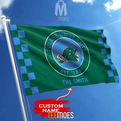 Alternative view of NCAA Tulane Green Wave Custom Name Garden House Flag