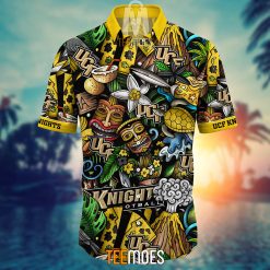 Alternative view of NCAA UCF Knights Flower Pattern Hawaiian Shirt