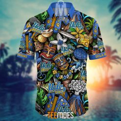 Alternative view of NCAA UCLA Bruins Flower Pattern Hawaiian Shirt