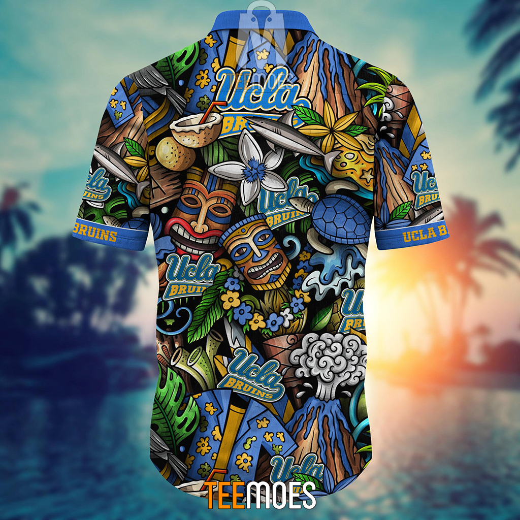 NCAA UCLA Bruins Flower Pattern Hawaiian Shirt - Image 3