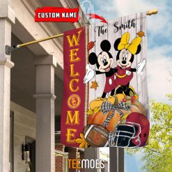 Alternative view of NCAA USC Trojans Custom Name Mickey And Minnie House Flag