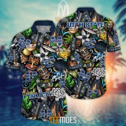 NCAA Utah State Aggies Flower Pattern Hawaiian Shirt