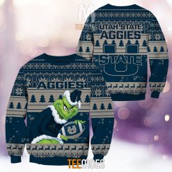 NCAA Utah State Aggies The Old Grinch Ugly Christmas Sweater