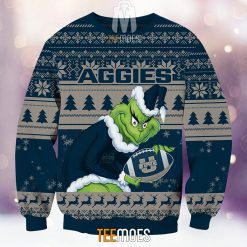 Alternative view of NCAA Utah State Aggies The Old Grinch Ugly Christmas Sweater