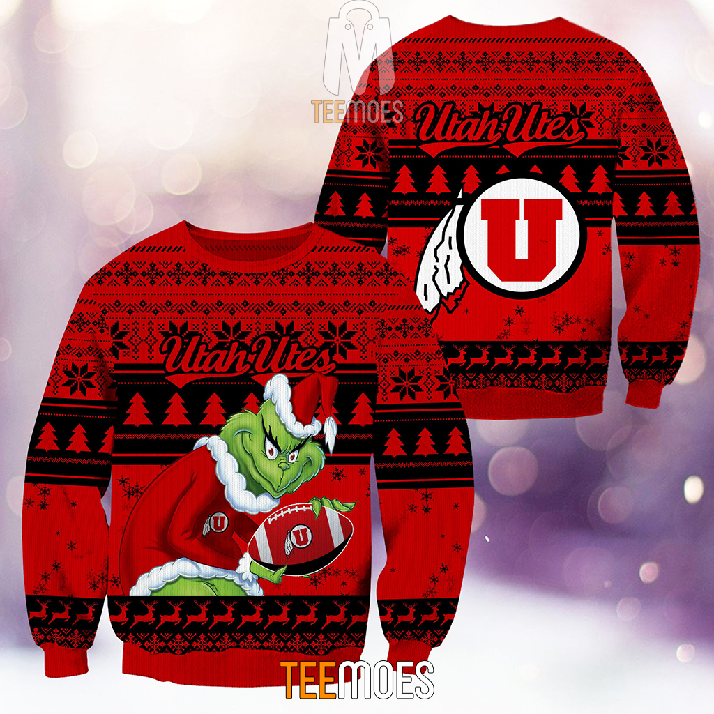 NCAA Utah Utes The Old Grinch Ugly Christmas Sweater