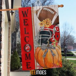 Alternative view of NCAA Utah Utes Welcome Garden House Flag