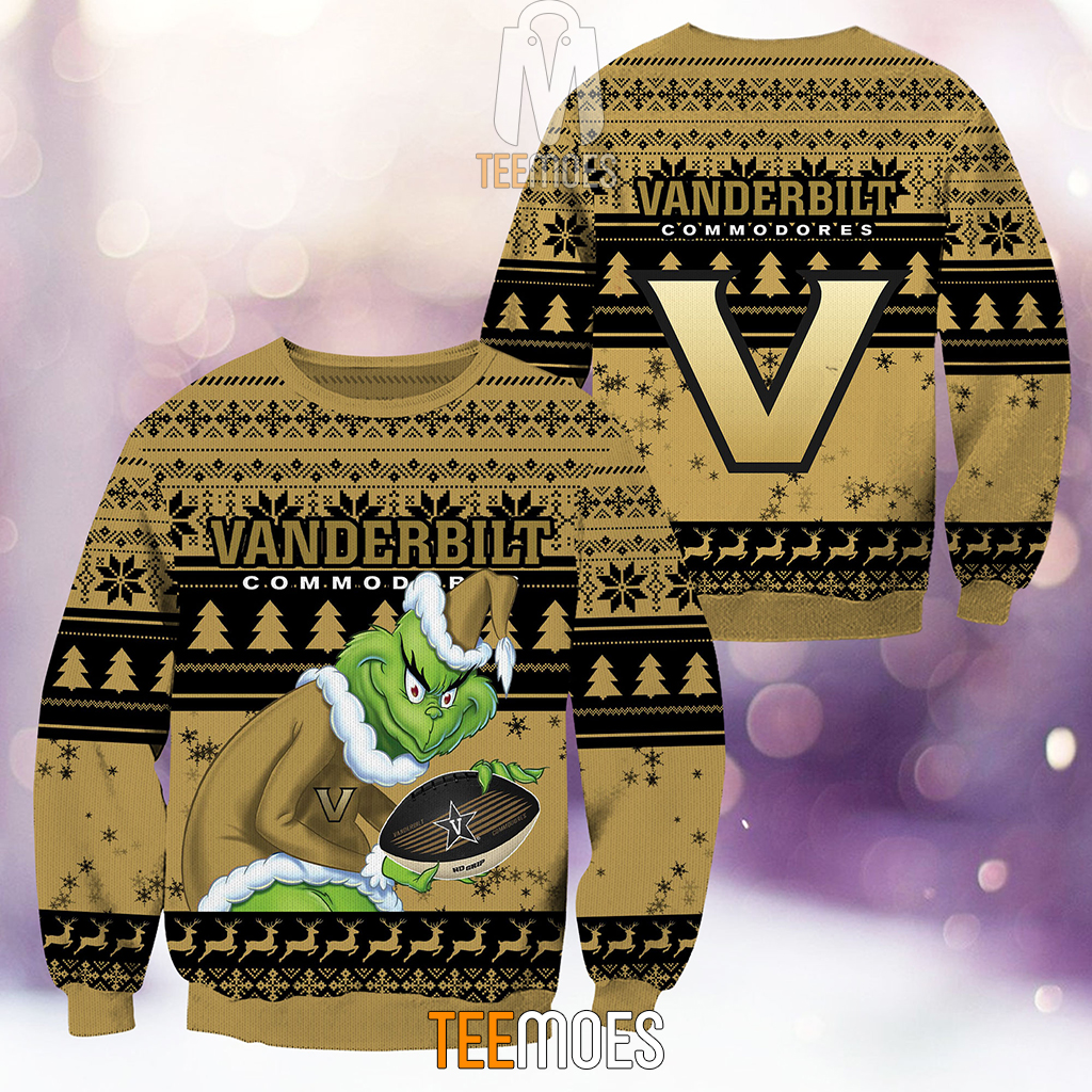 NCAA Vanderbilt Commodores The Old Grinch Ugly Christmas Sweater