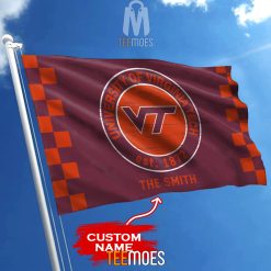 Alternative view of NCAA Virginia Tech Hokies Custom Name Garden House Flag