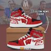 NCAA Wisconsin Badgers Custom Name Air Jordan 1 High Sneakers