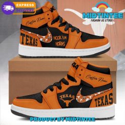 NCAA Texas Longhorns Custom Name 2023 Champions Air Jordan 1 High Sneakers